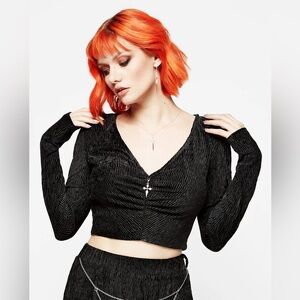 MSRP $68 NWT US 4 DISTURBIA Thekla Co-Ord Crop
Top